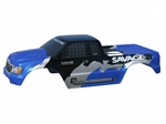 7755 - NITRO GT-1 TRUCK PAINTED BODY (M.CANDY BLUE/SILVER/BLACK)